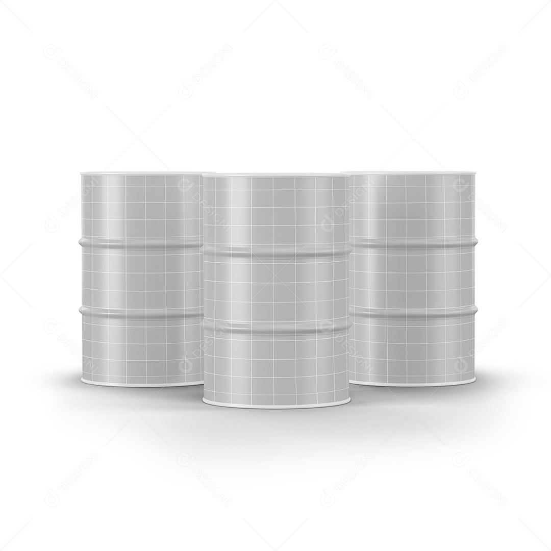 Barris de Óleo Mockup PSD Editável