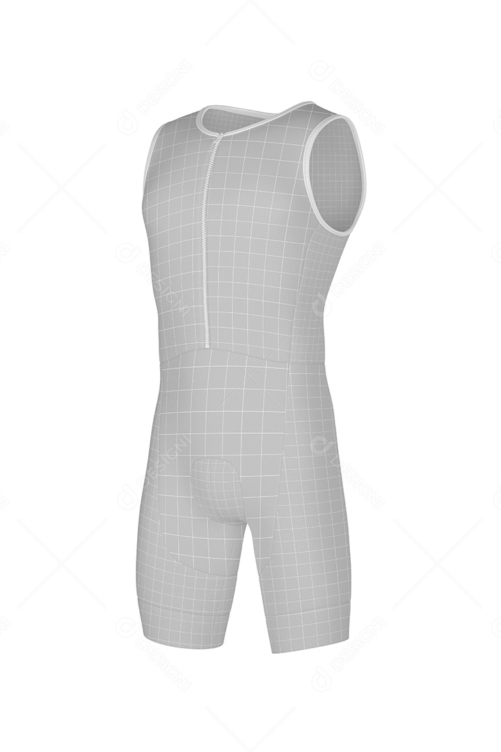 Trisuit Sem Mangas Masculino Mockup PSD Editável