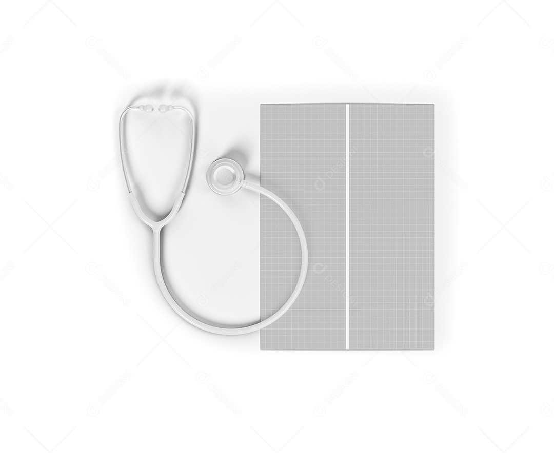 Estetoscópio Mockup PSD Editável