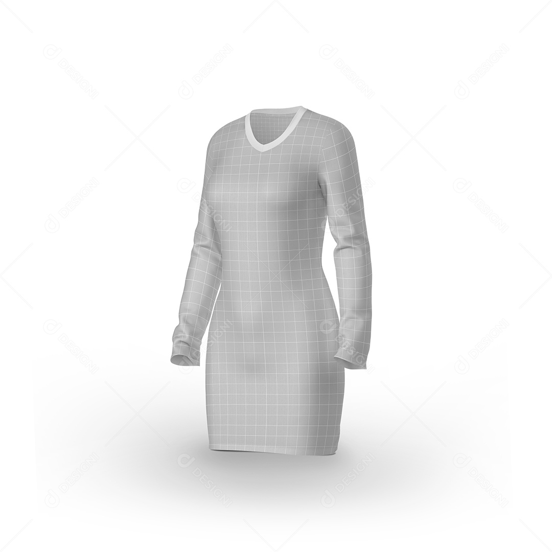 Vestido Feminino Mockup PSD Editável