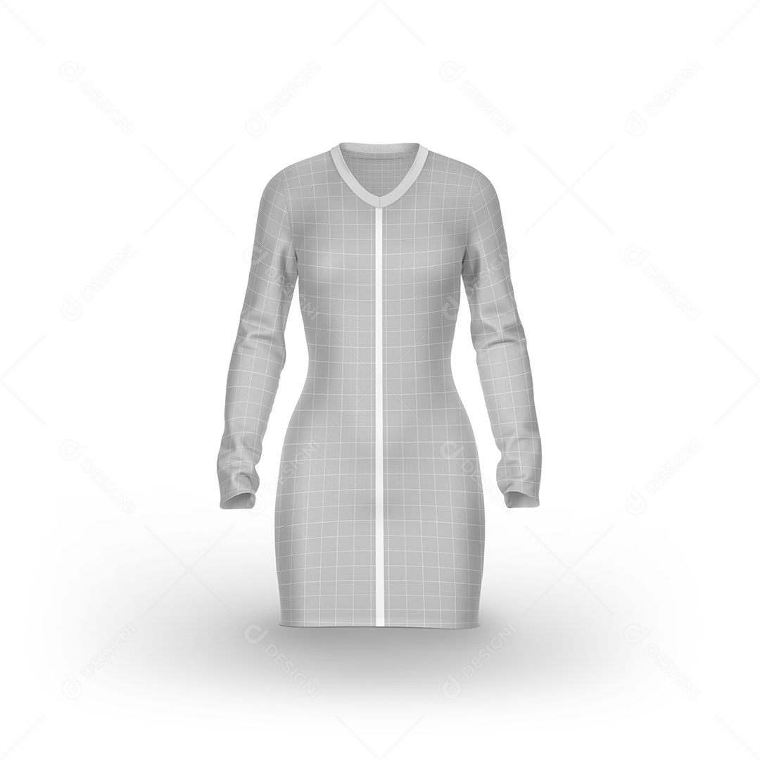 Vestido Feminino Mockup PSD Editável