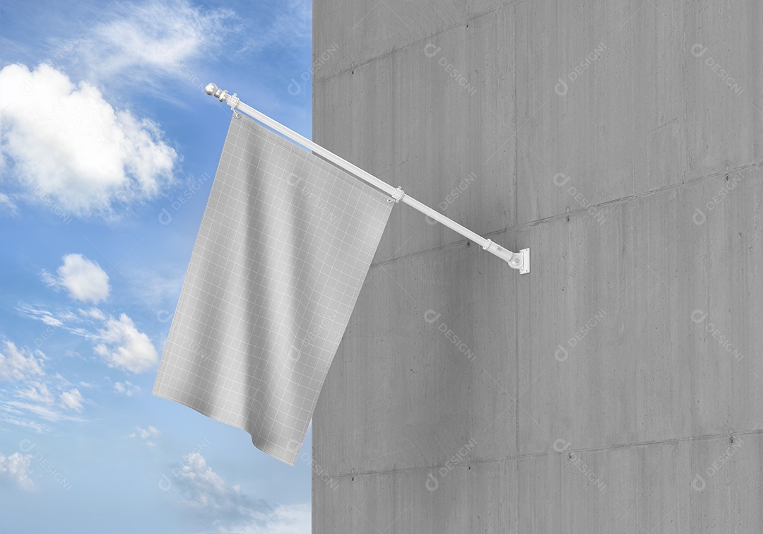 Bandeira Mockup PSD Editável