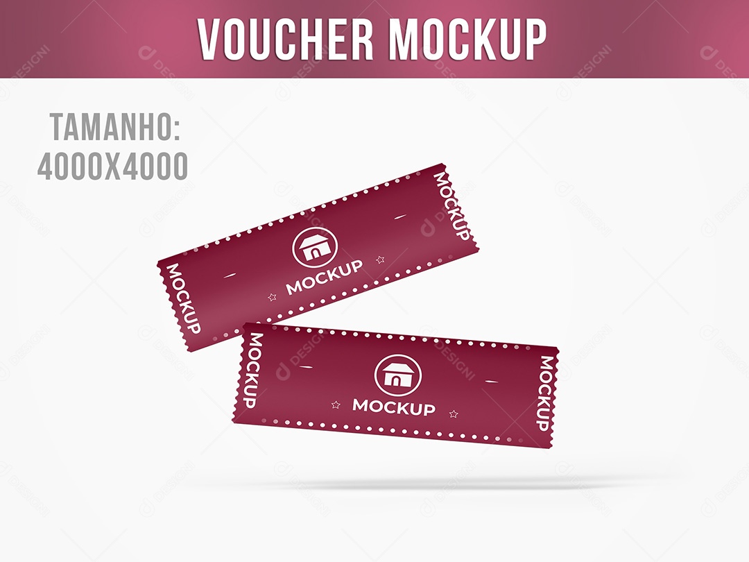 Maquete de Voucher PSD Editável