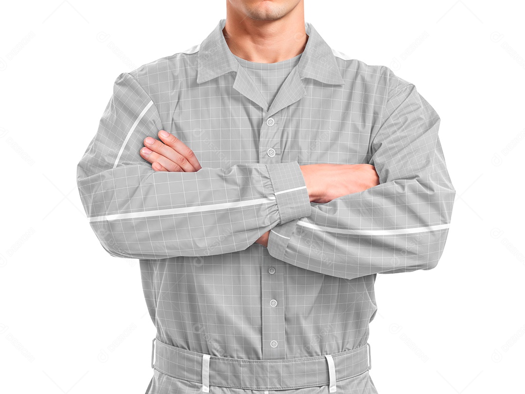 Uniforme de Mecânico Mockup PSD Editável