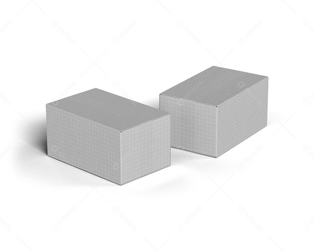 Duas Caixas Fechadas Mockup PSD Editável