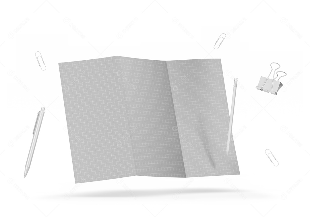 Papel de Brochura Mockup PSD Editável