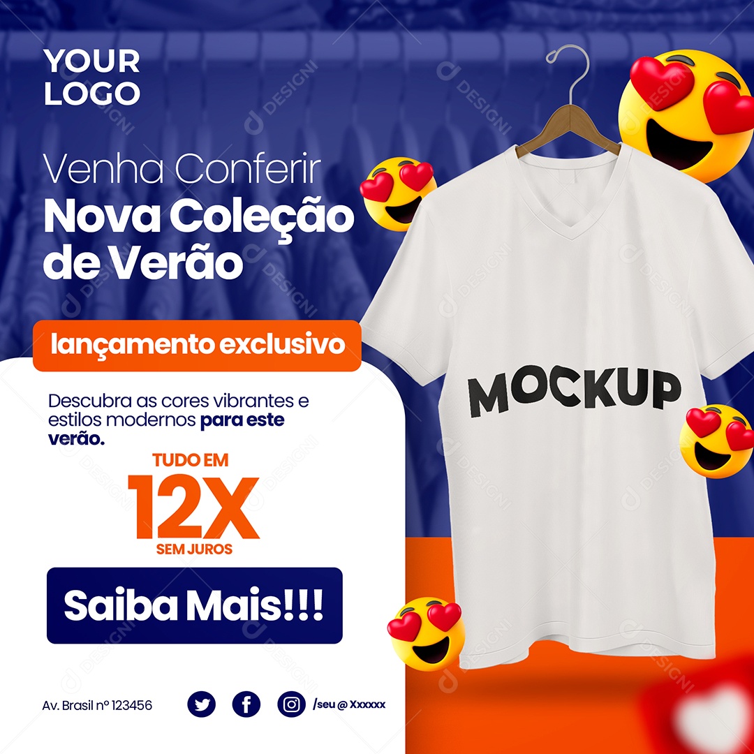 Mockup Camiseta Loja PSD Editável