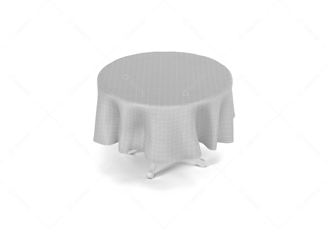 Mesa com Toalha Mockup PSD Editável