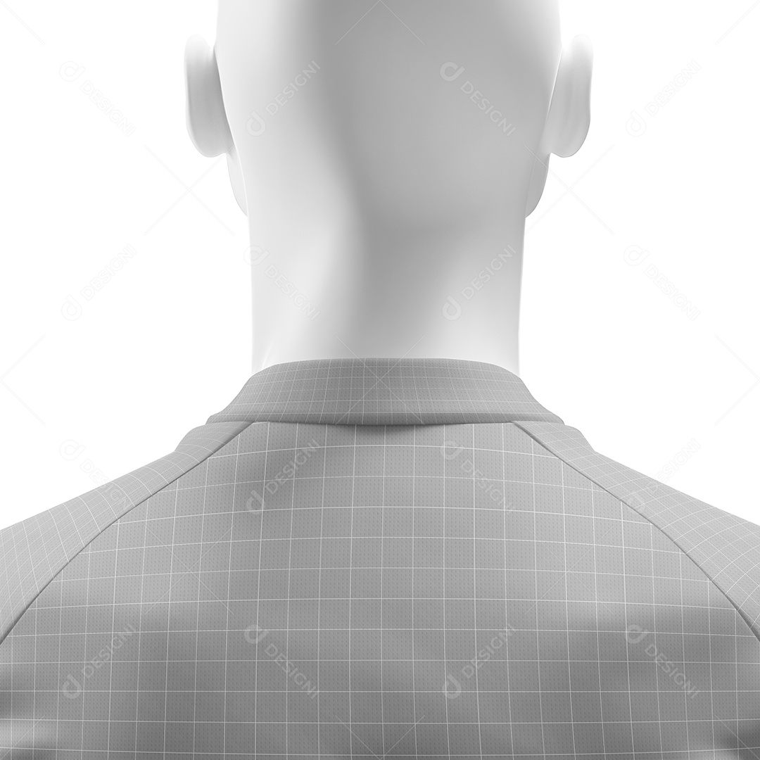 Camiseta Jersey Vista Traseira Mockup PSD Editável