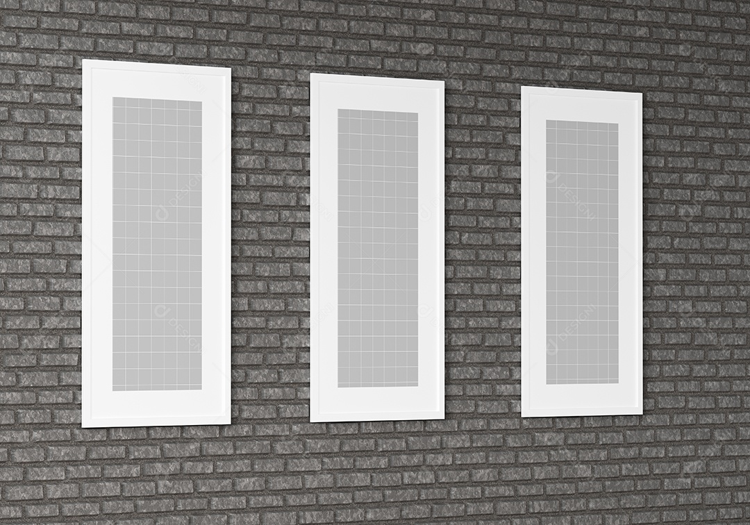 Três Quadros Mockup PSD Editável