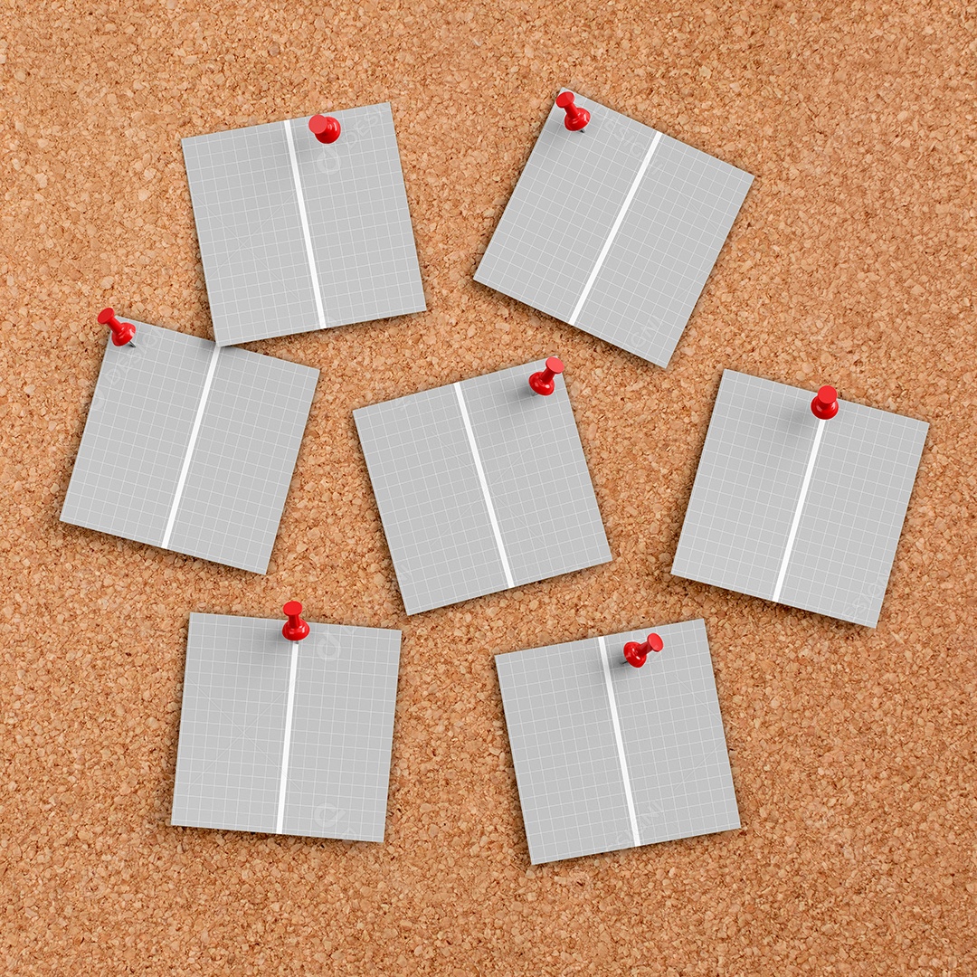 Bloco de Nota Pendurado na Parede Mockup PSD Editável