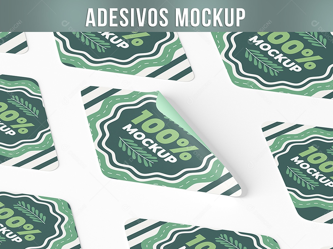 Maquete de Adesivo Mockup PSD Editável