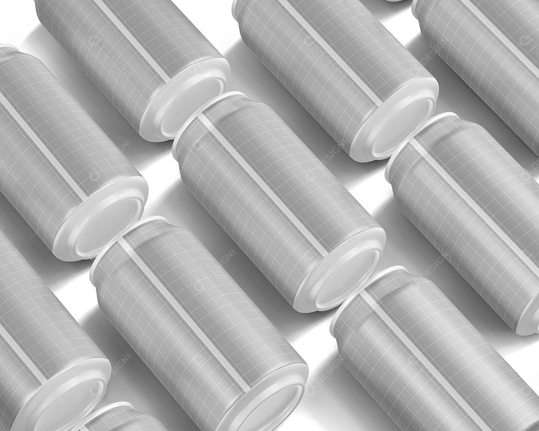 Maquete de Lata de Refrigerante Mockup PSD Editável