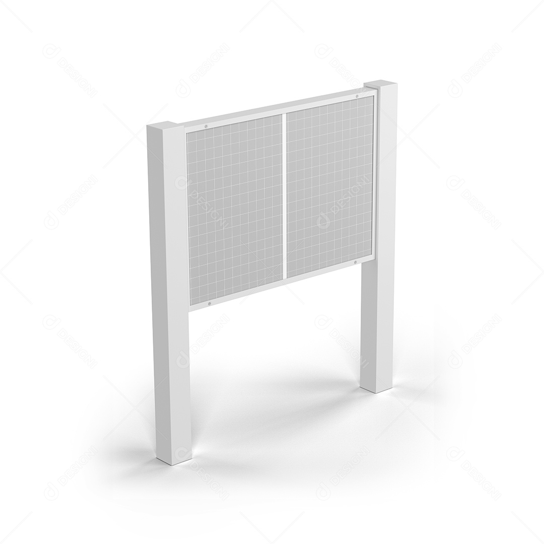 Placa Meio Lado Mockup PSD Editável