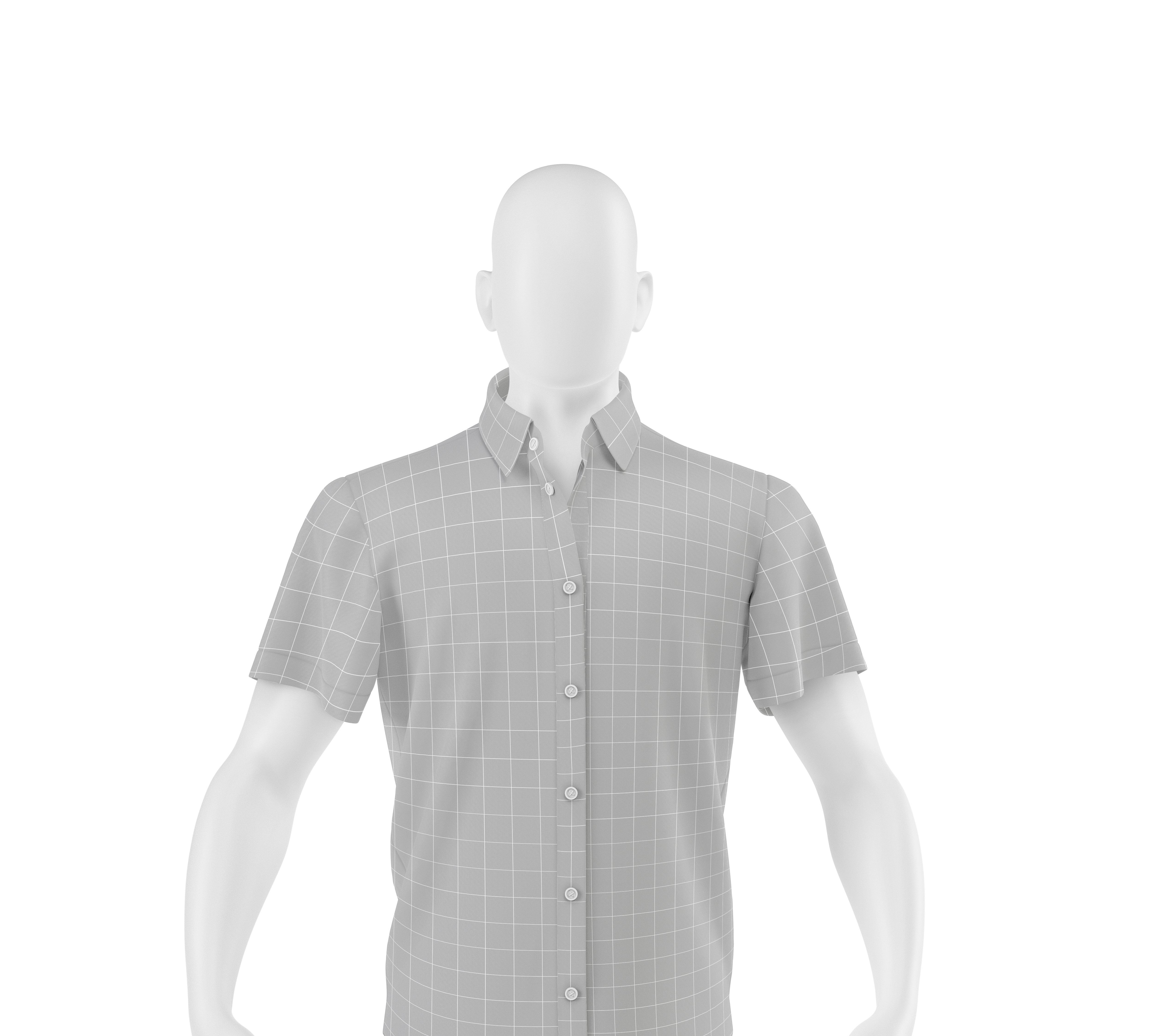 Camisa de Manga Curta Mockup PSD Editável