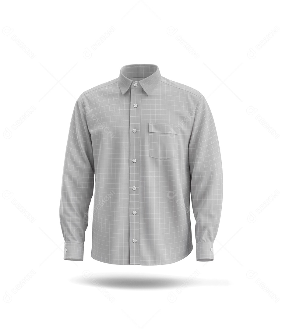 Camisa Social Manga Longa Mockup PSD Editável