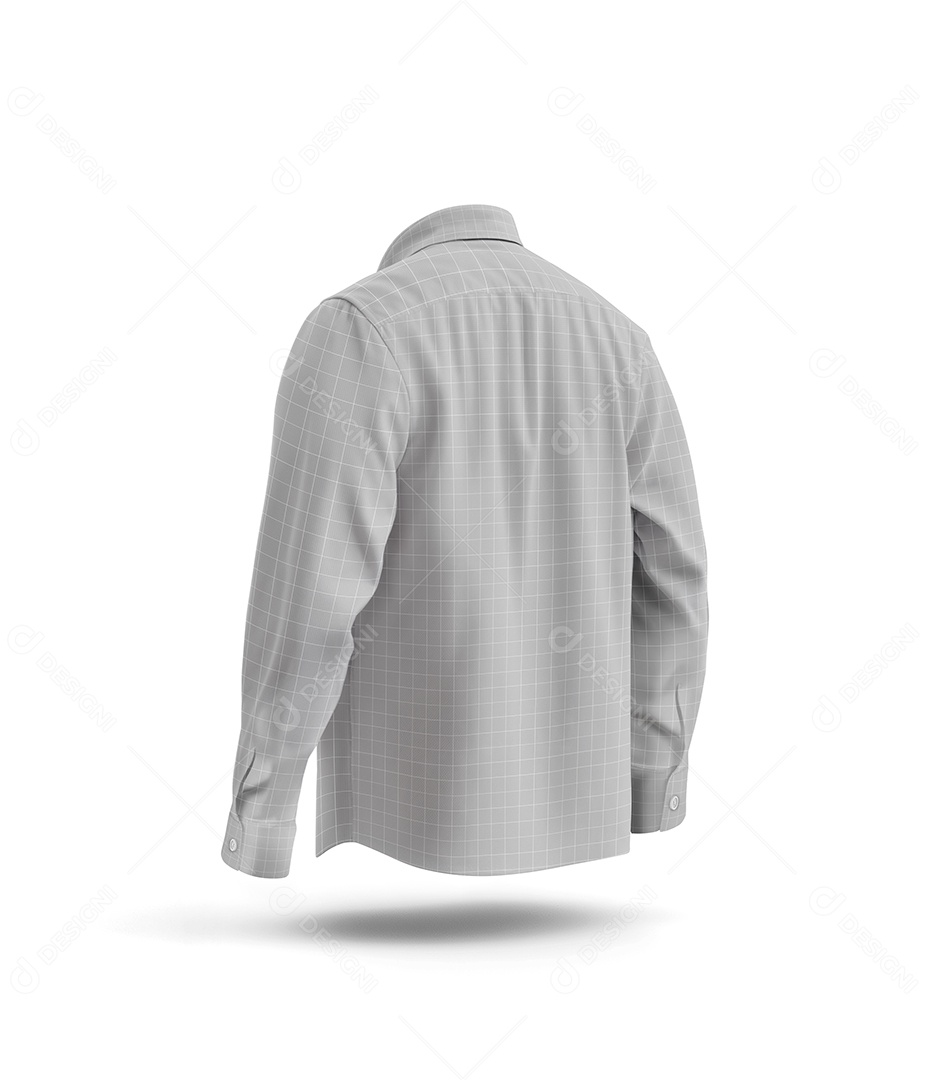Camisa Social Manga Longa de Lado Mockup PSD Editável