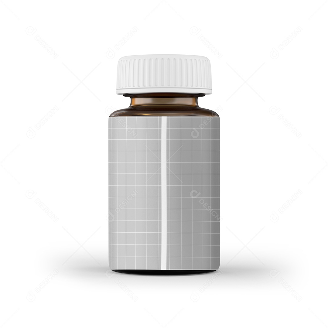 Frasco de Comprimidos Mockup PSD Editável
