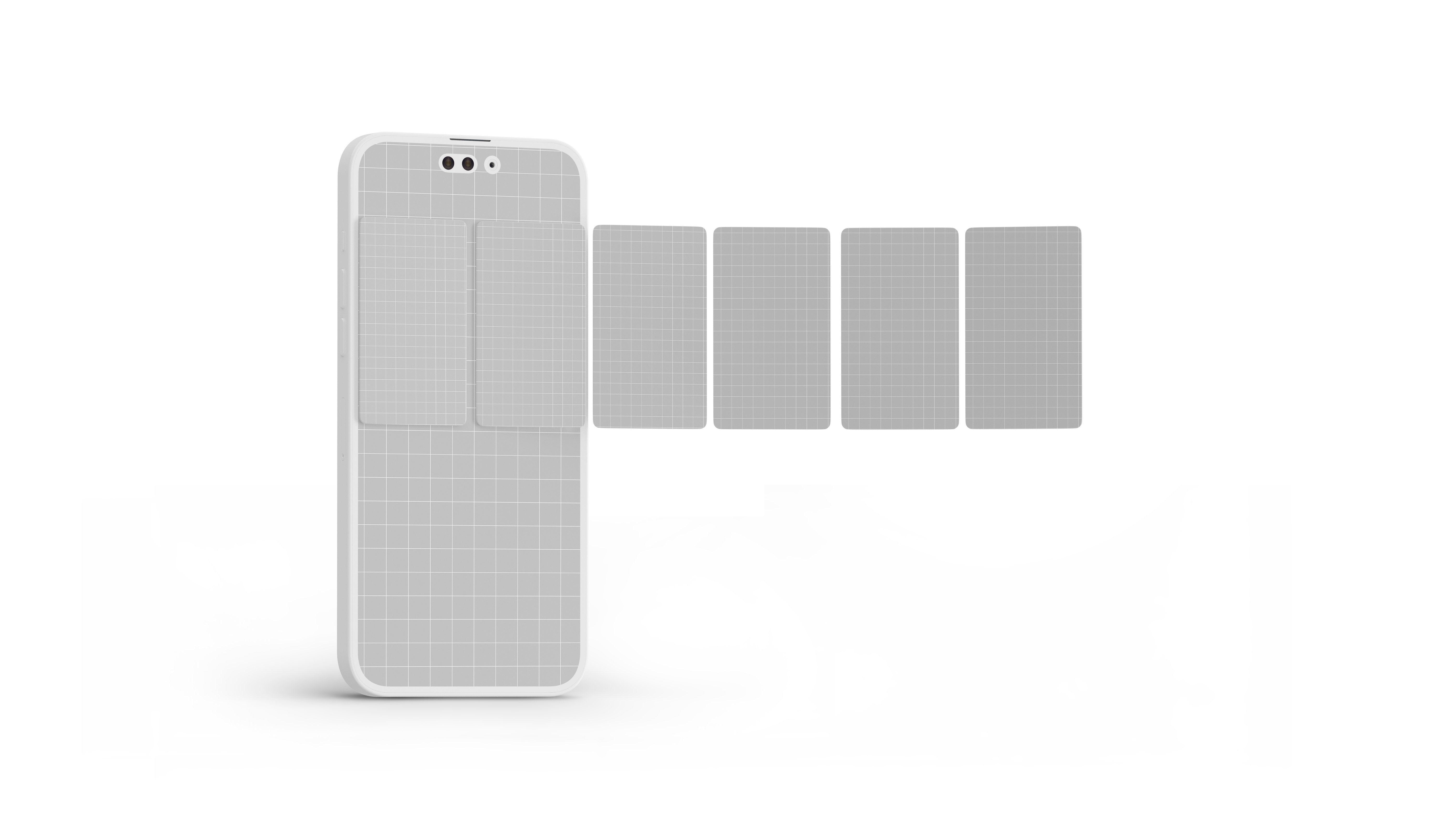 Mockup de Carrossel de Telefone PSD Editável