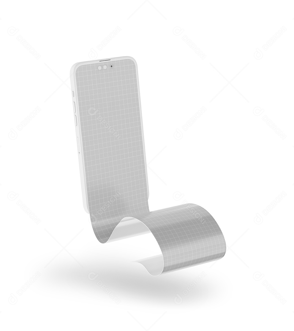 Modelo de Rolagem Longa Para Telefone Mockup PSD Editável