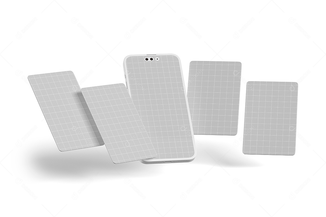 Mockup de Carrossel de Telefone PSD Editável