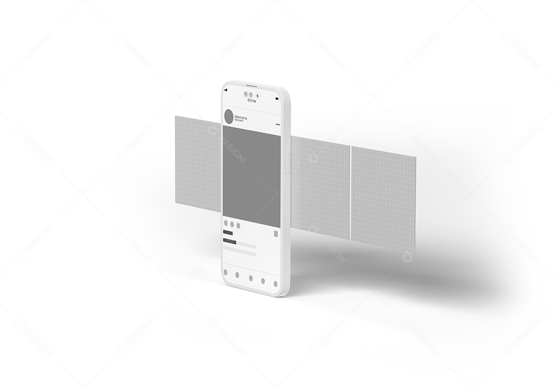 Mockup de Carrossel de Telefone PSD Editável