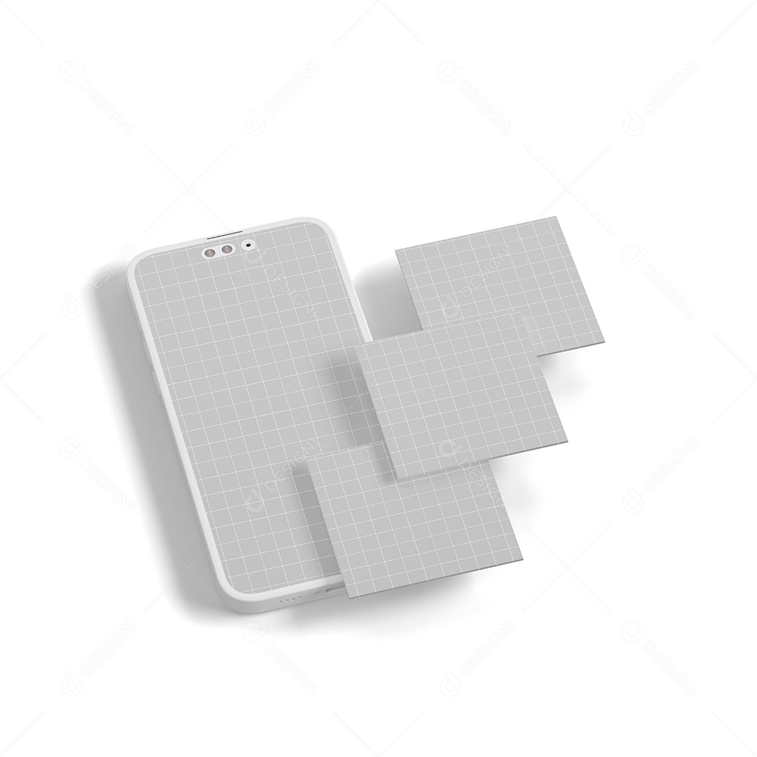 Mockup de Carrossel de Telefone PSD Editável