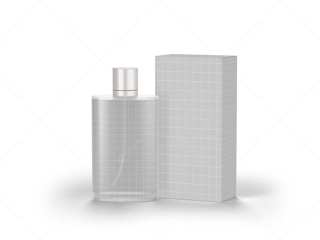 Frasco de Perfume Mockup PSD Editável