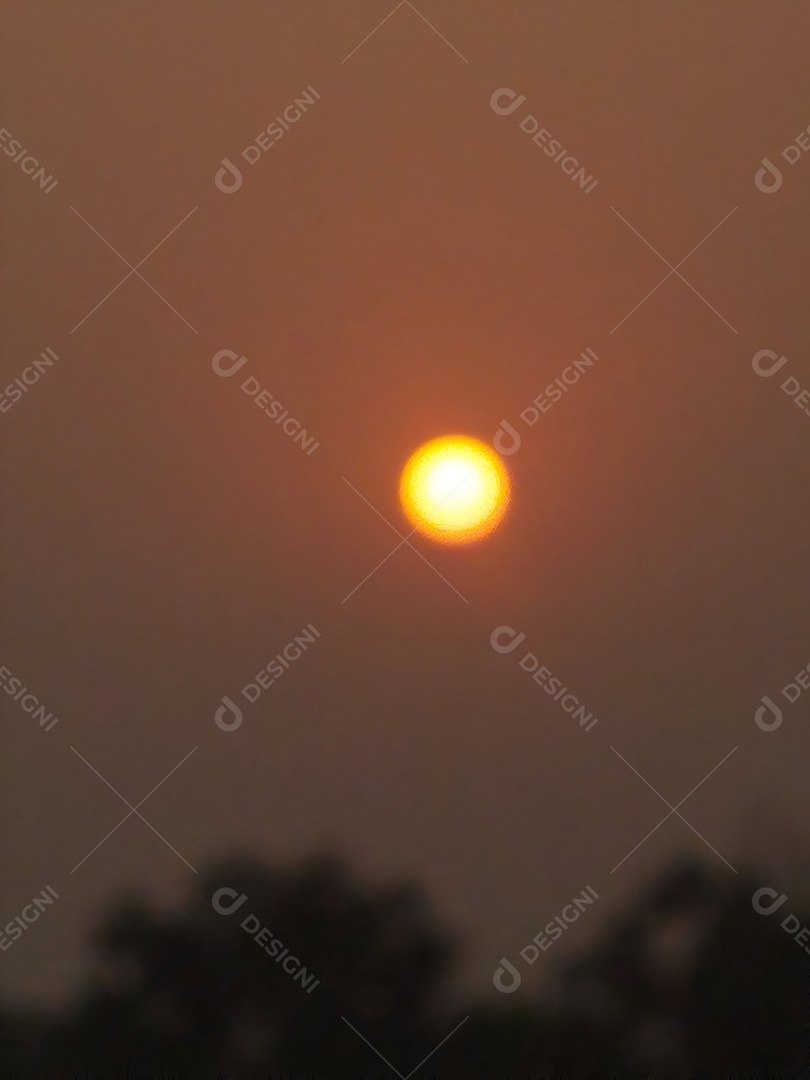 Brilho da hora dourada um céu deslumbrante no pôr do sol