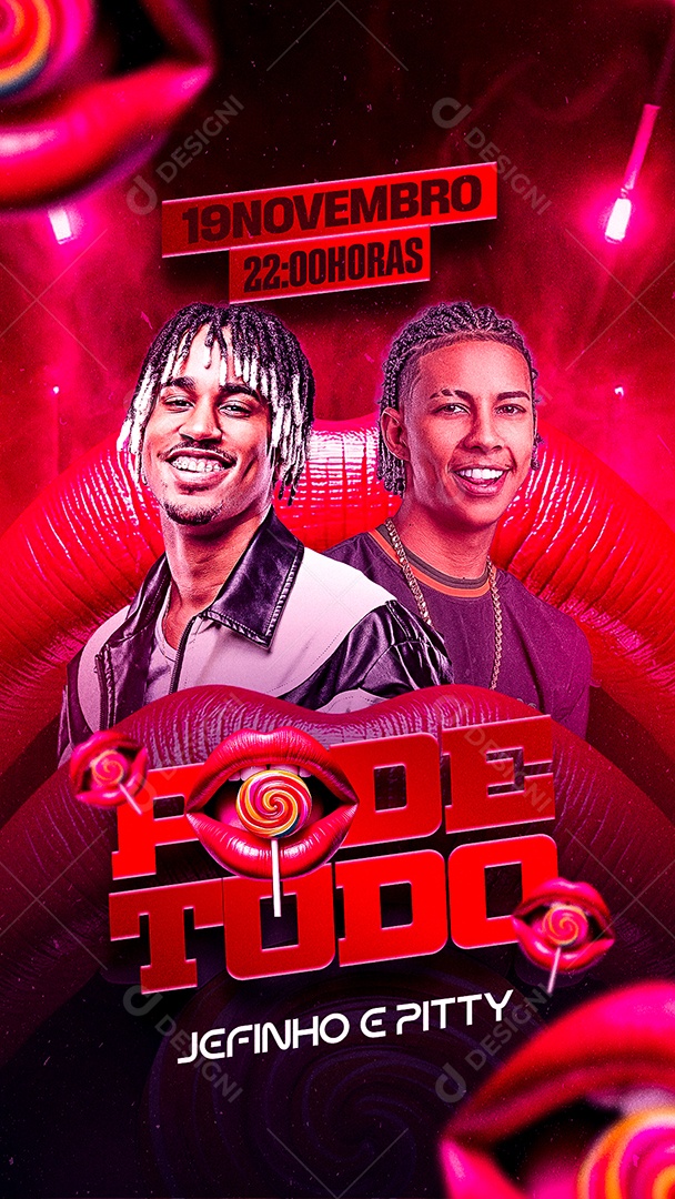 Story Flyer Agenda Show Social Media PSD Editável