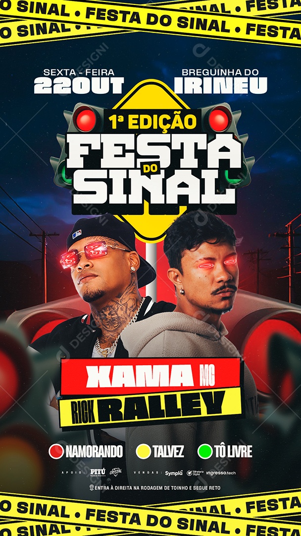 Story Flyer Festa Do Sinal Social Media PSD Editável
