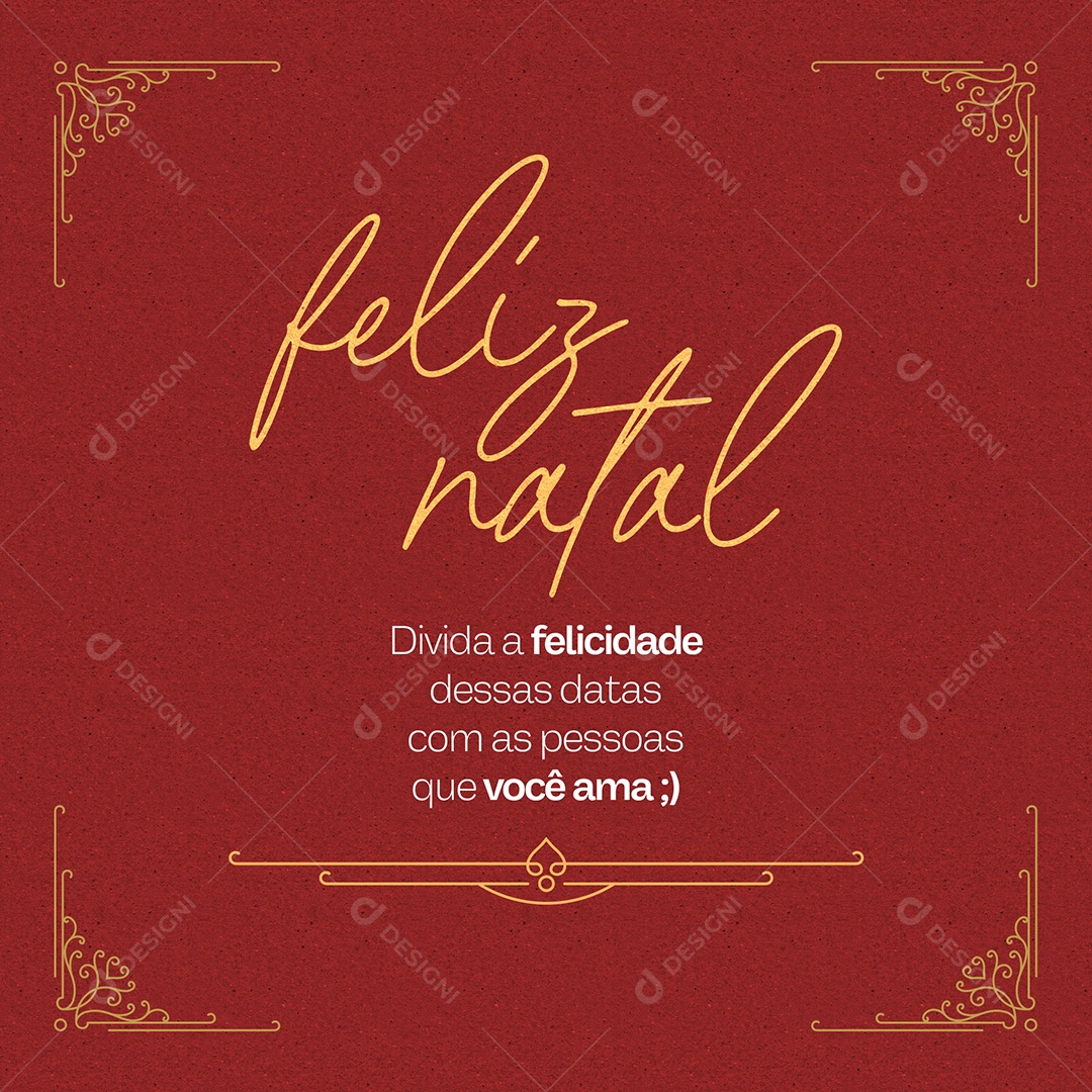 Cartão de Natal Feliz Natal Social Media PSD Editável