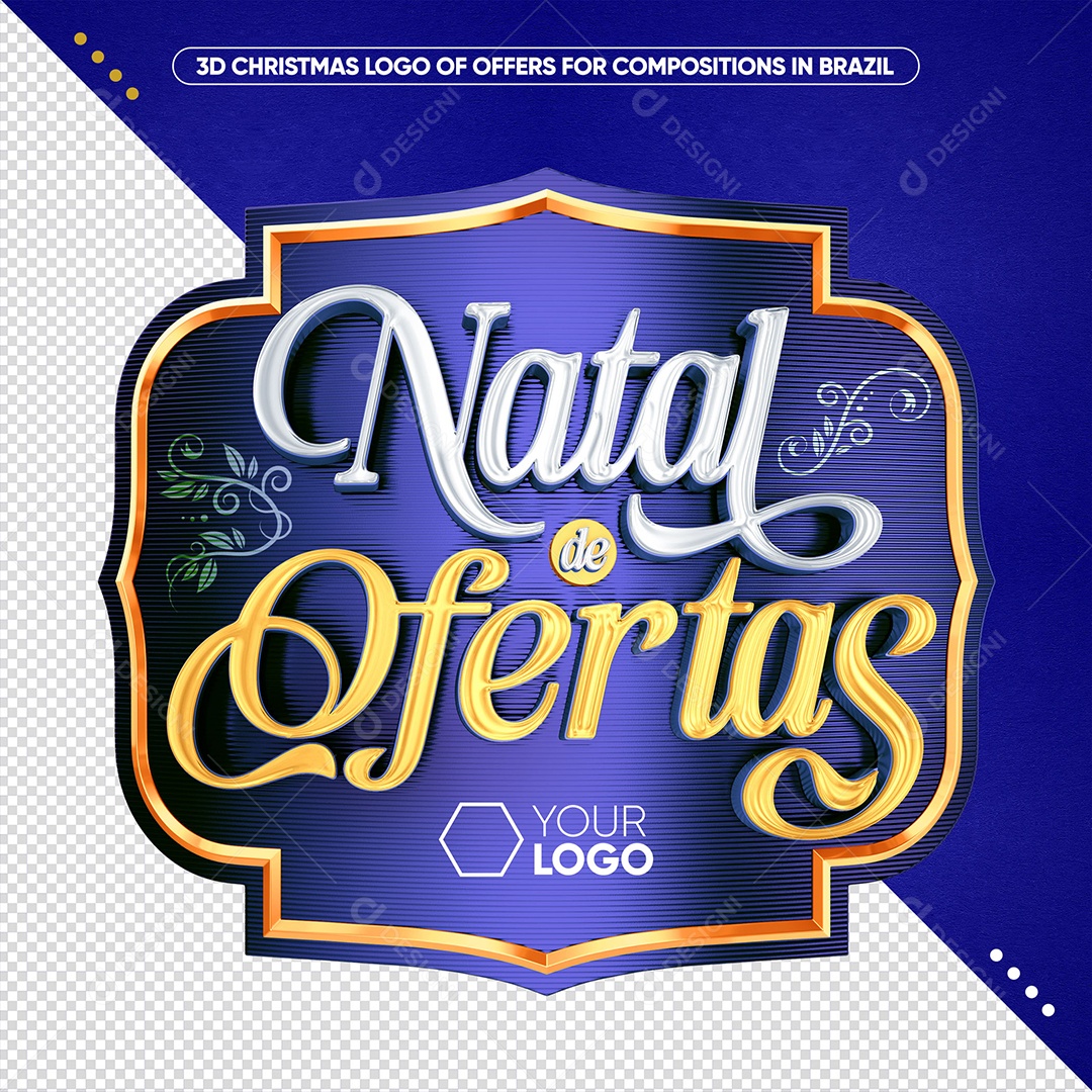 Christmas 3D Seal Offers for PSD Composition