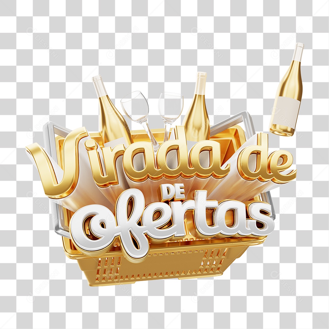 Selo 3D Virada de Ofertas PNG Transparente
