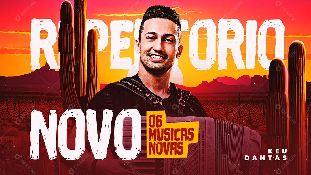 Capa Rertório Novo Social Media PSD Editável