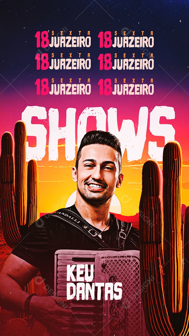 Flyer Agenda Show Social Media PSD Editável