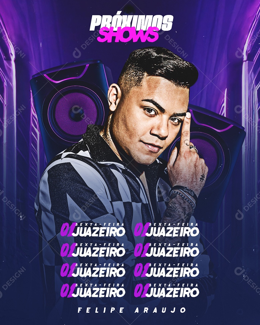 Flyer Agenda Show Batalha De Naipe Social Media PSD Editável