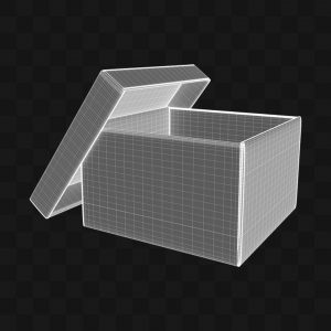 Caixa de Papel com Tampa - Modelo 3D