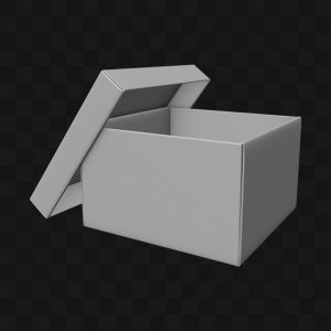 Caixa de Papel com Tampa - Modelo 3D