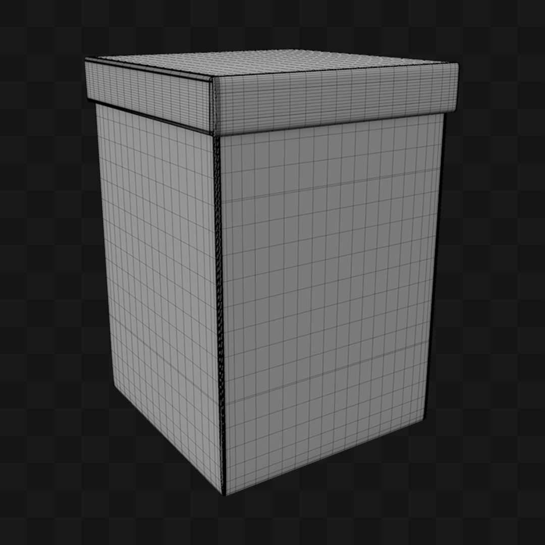 Caixa de Papel com Tampa - Modelo 3D