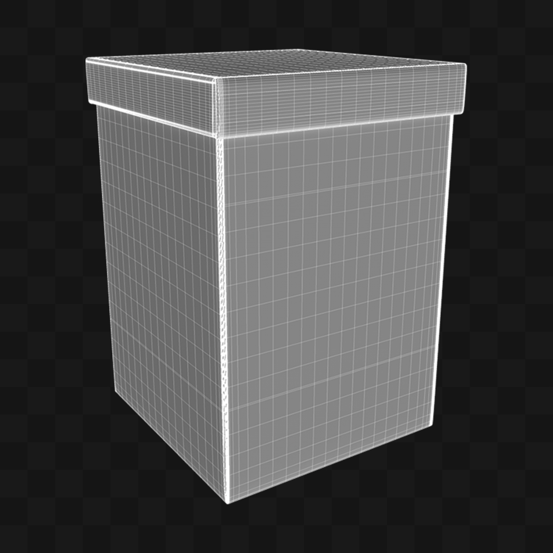 Caixa de Papel com Tampa - Modelo 3D