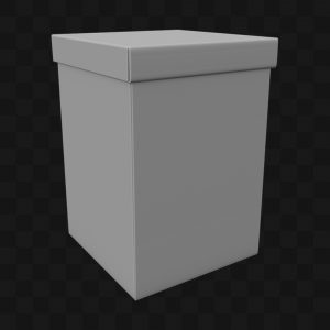 Caixa de Papel com Tampa - Modelo 3D