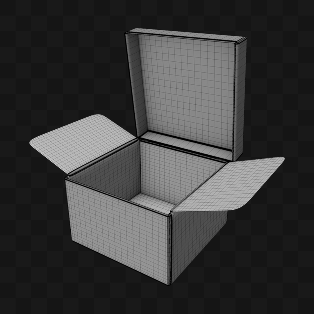 Caixa de Papel com Tampa - Modelo 3D