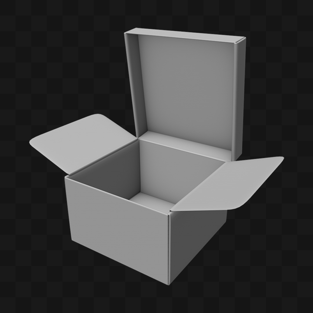 Caixa de Papel com Tampa - Modelo 3D