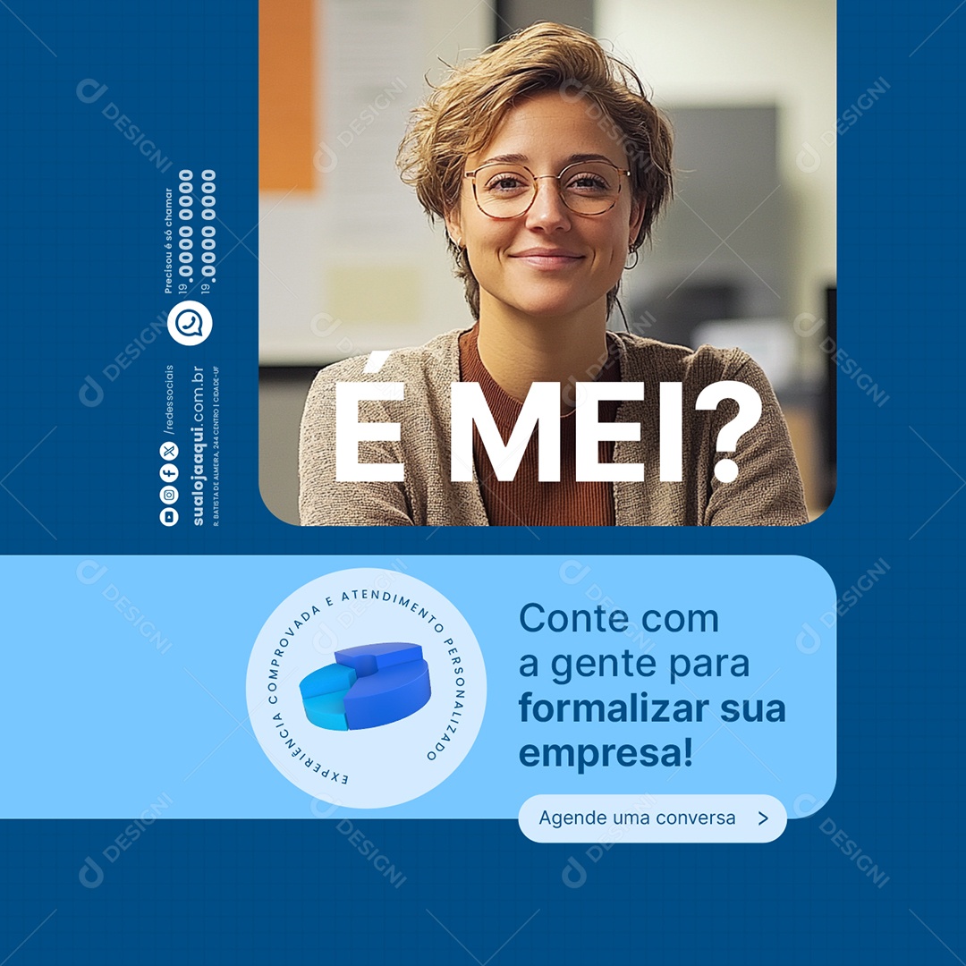 Contabilidade é MEI Social Media PSD Editável