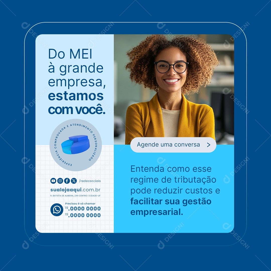 Contabilidade Do MEI à Grande Empresa Social Media PSD Editável