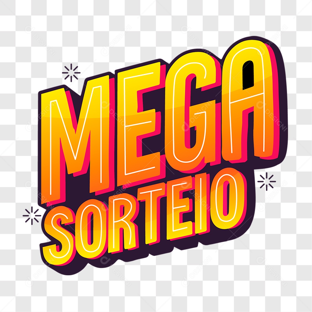 Lettering Mega Sorteio EPS + PNG