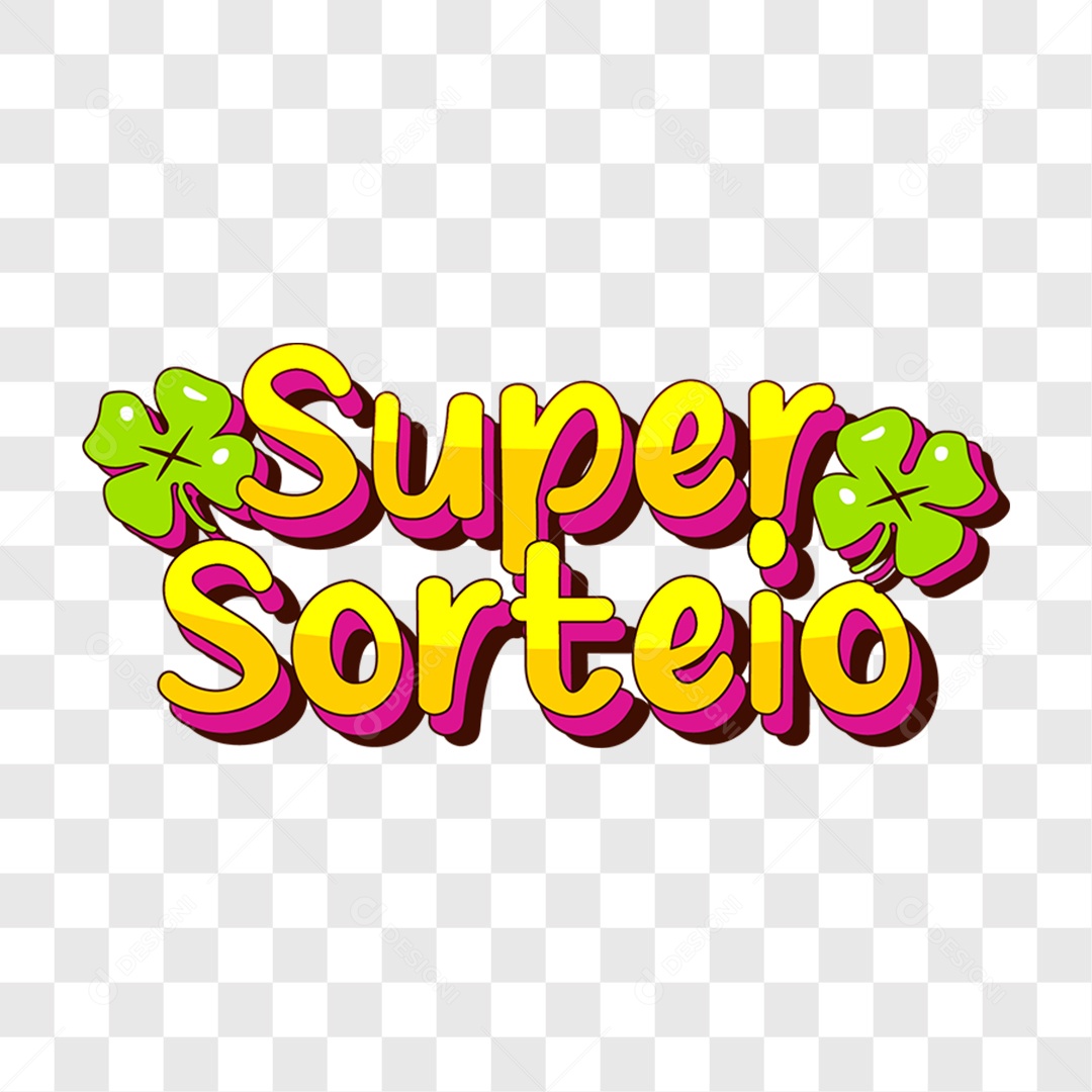 Lettering Super Sorteio EPS + PNG