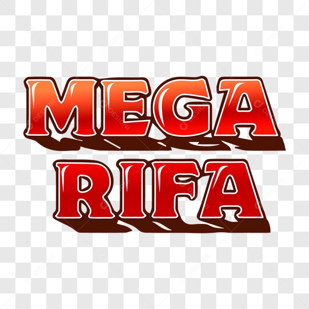 Lettering Mega Rifa PS + PNG