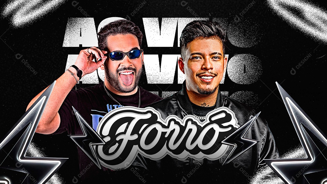 Capa Forró Black Social Media PSD Editável